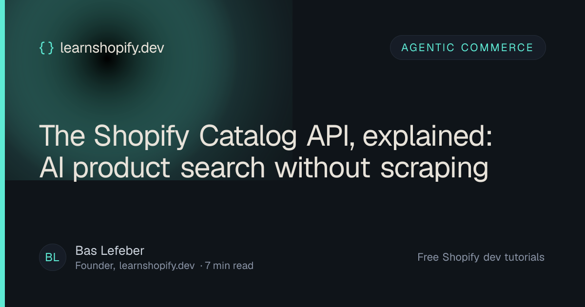 The Shopify Catalog API, explained: AI product search without scraping ...